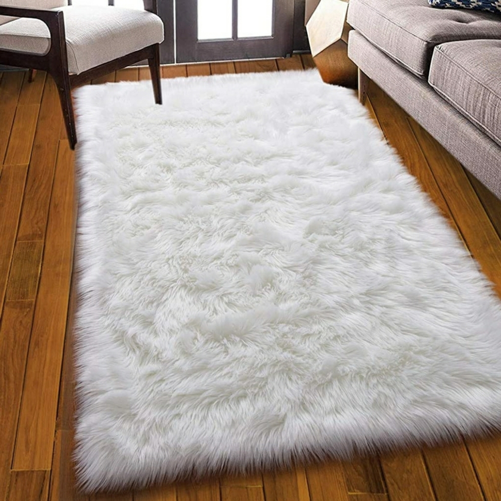 Luxury Faux Fur Area Rug 3'x 5'